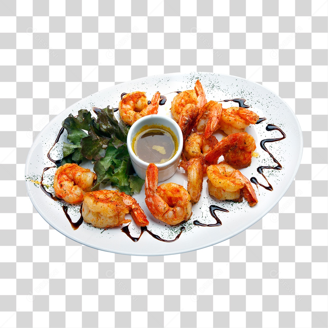 Prato com Camarão PNG Transparente