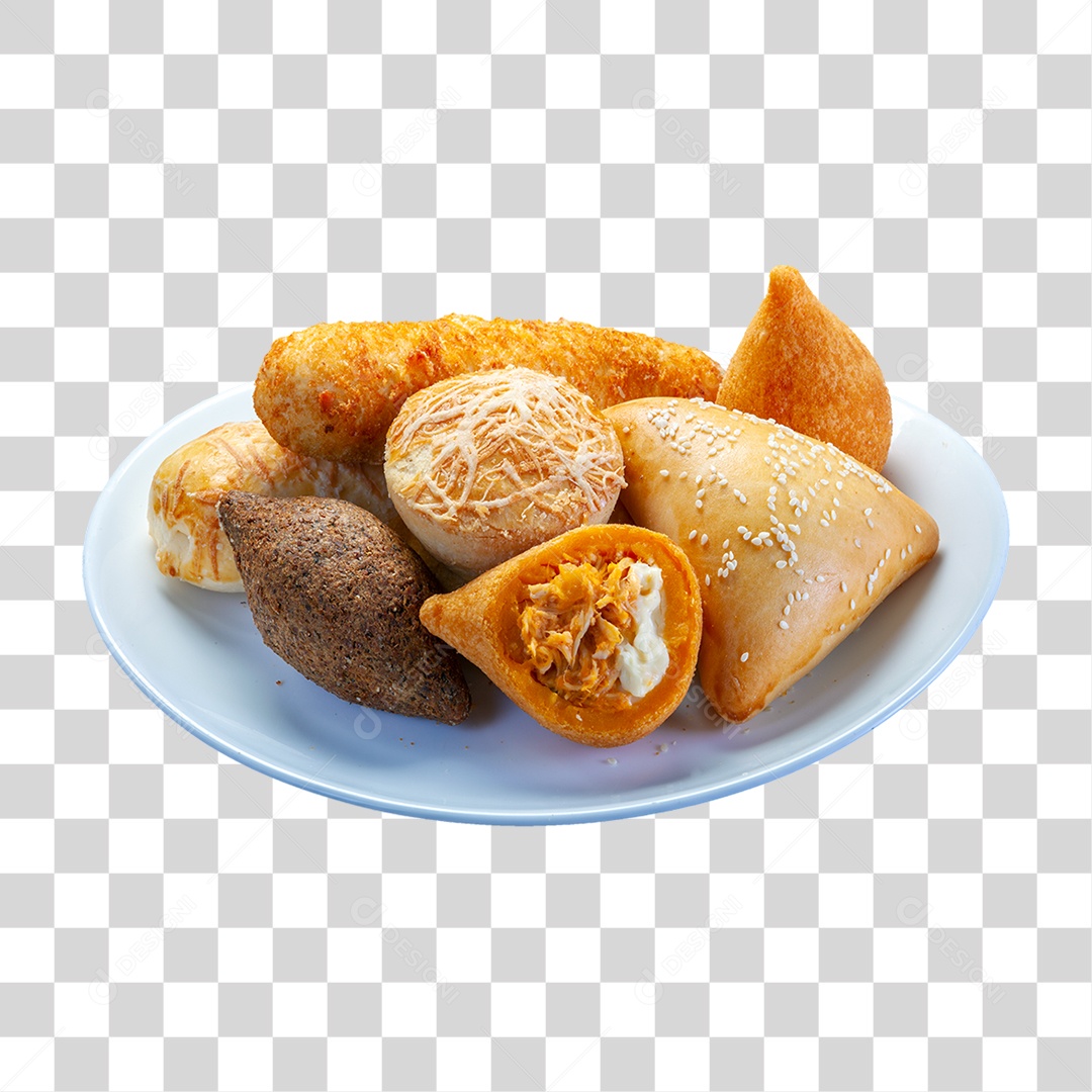 Pasteis Fritos Saborosos PNG Transparente