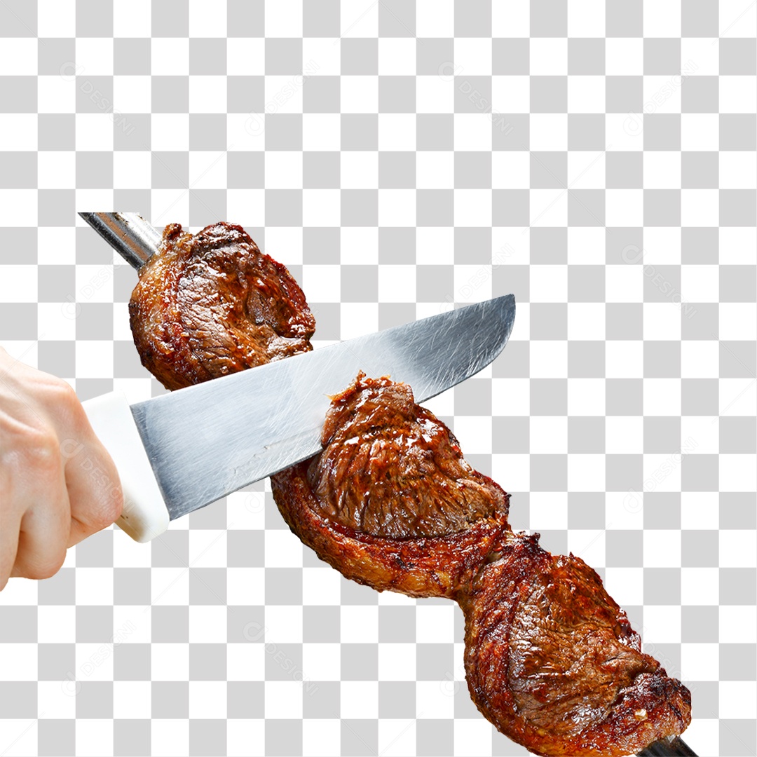 Espeto de Picanha Assado PNG Transparente
