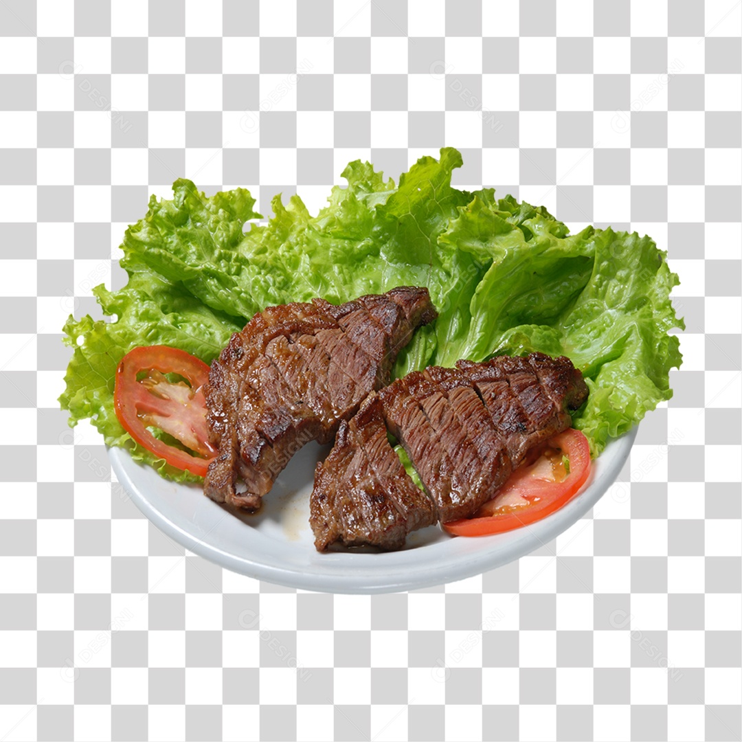 Prato de Comida Servido PNG Transparente