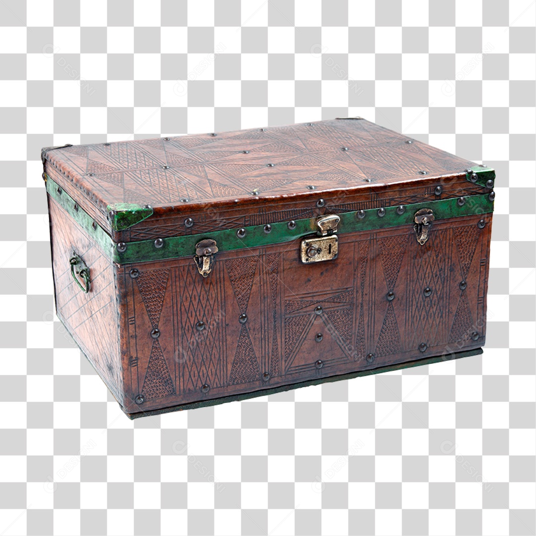 Bau de Madeira PNG Transparente