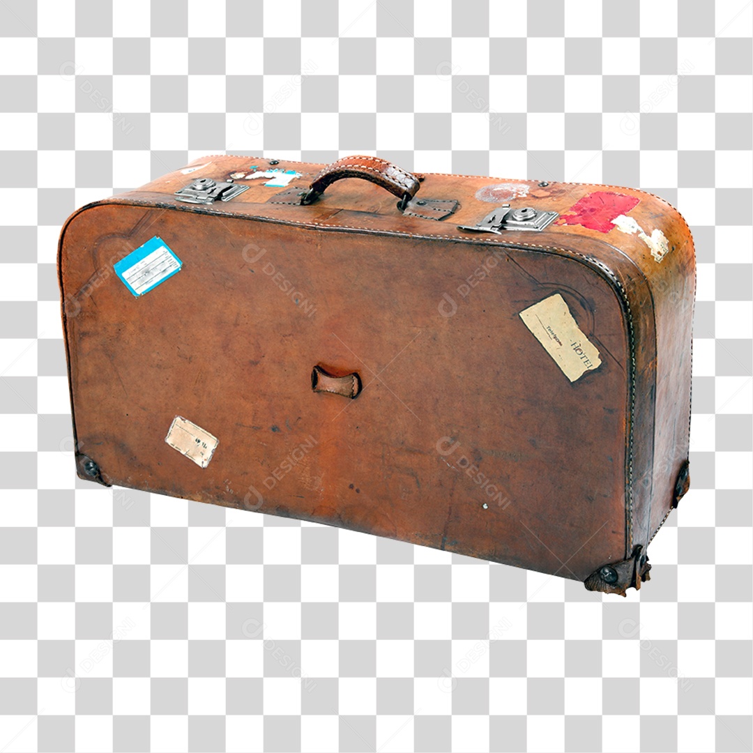 Mala de Viagem de Couro PNG Transparente