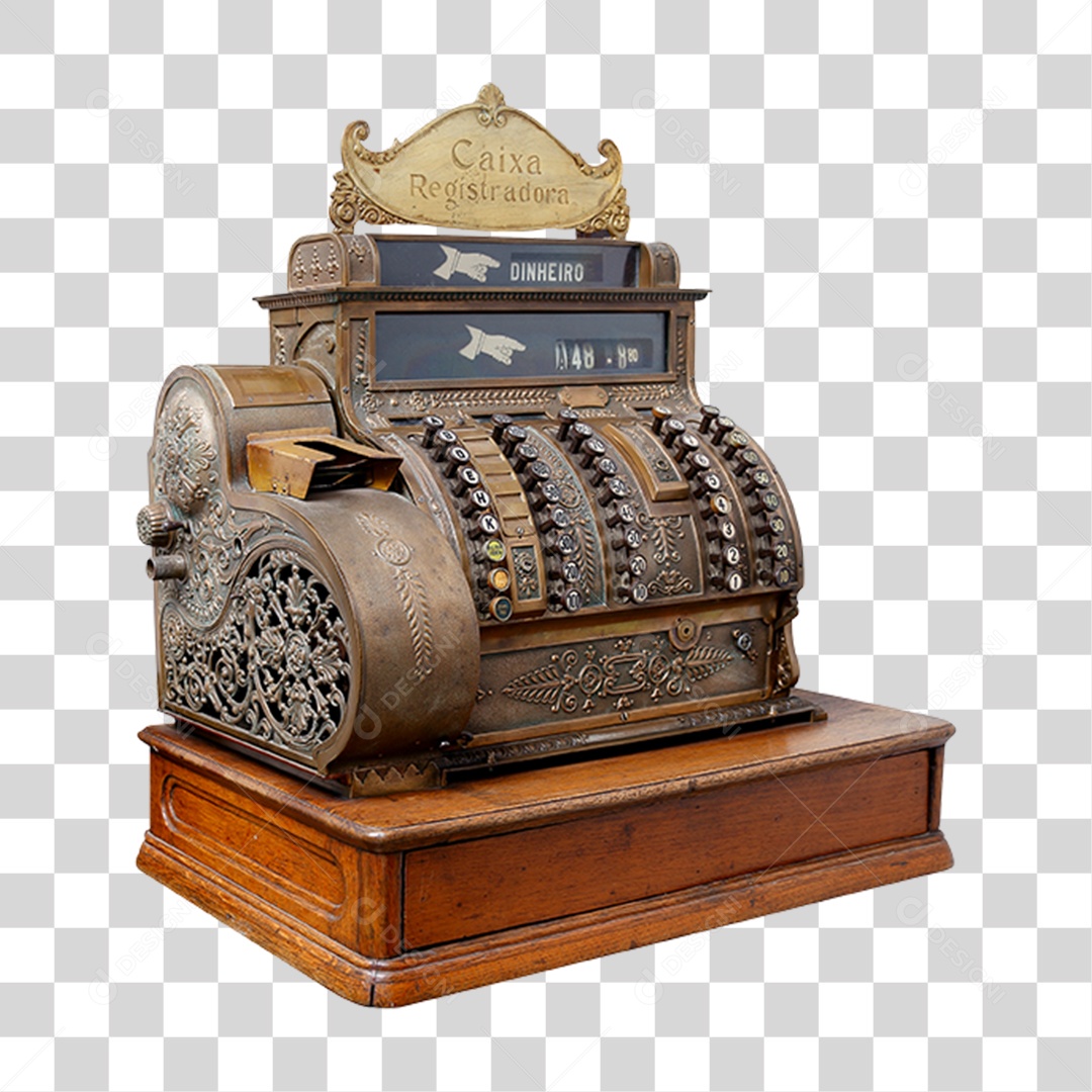 Caixa Registradora Antiga PNG Transparente