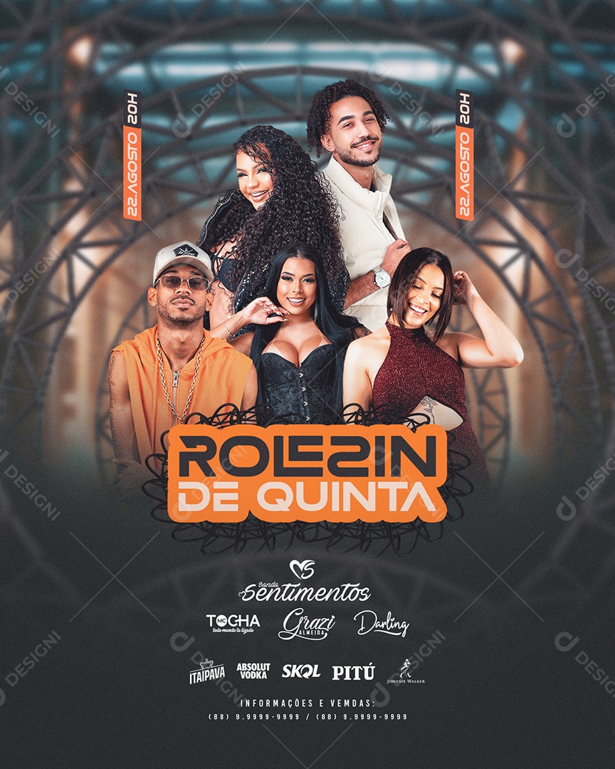 Rolezin de Quinta Flyer Social Media PSD Editável