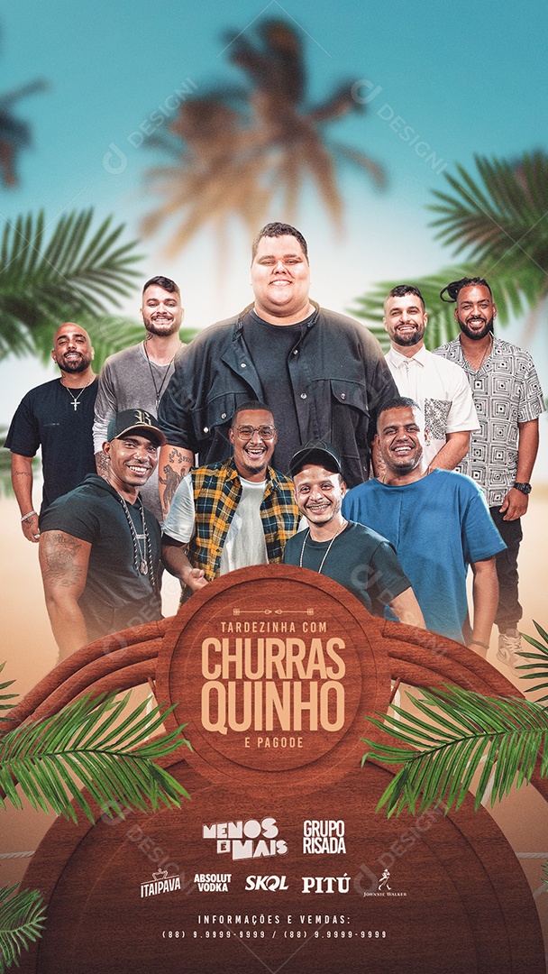 Story Churrasquinho Flyer Social Media PSD Editável
