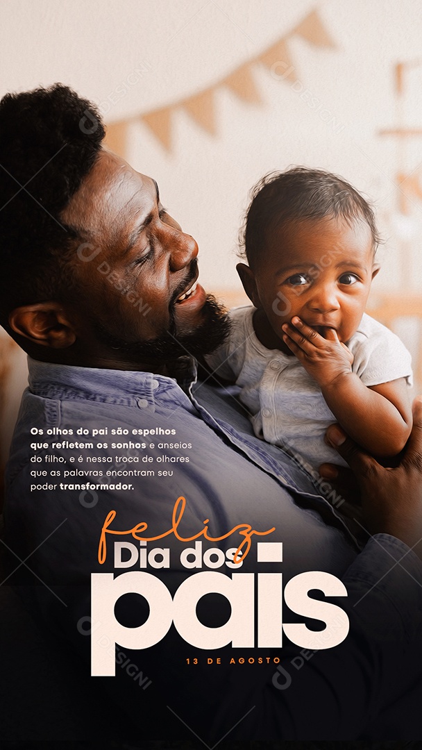 Feliz Dia Dos Pais 13 De Agosto Olhos Do Pai Social Media PSD Editável