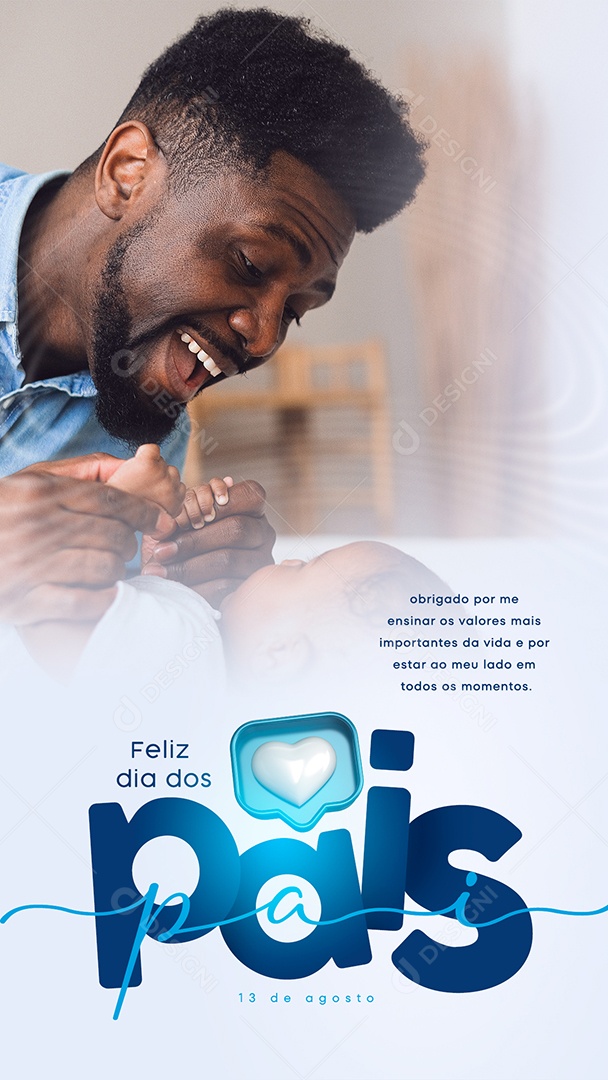 Story Feliz Dia Dos Pais 13 De Agosto Social Media PSD Editável