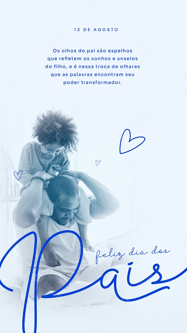 Social Media Feliz Dia Dos Pais 13 De Agosto PSD Editável