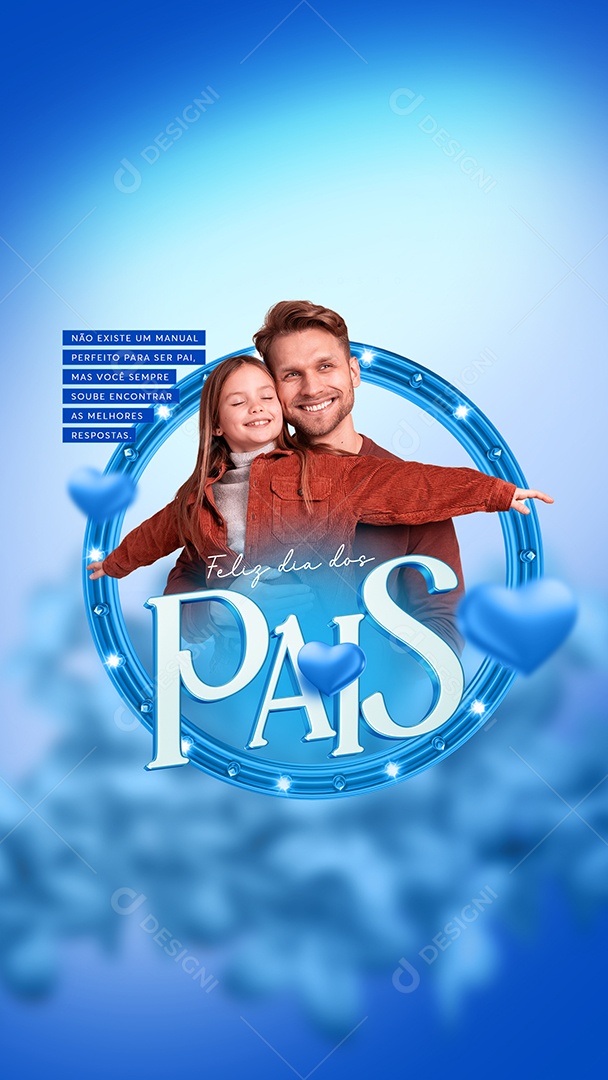 Feliz Dia Dos Pais Perfeito Para Ser Pai Social Media PSD Editável