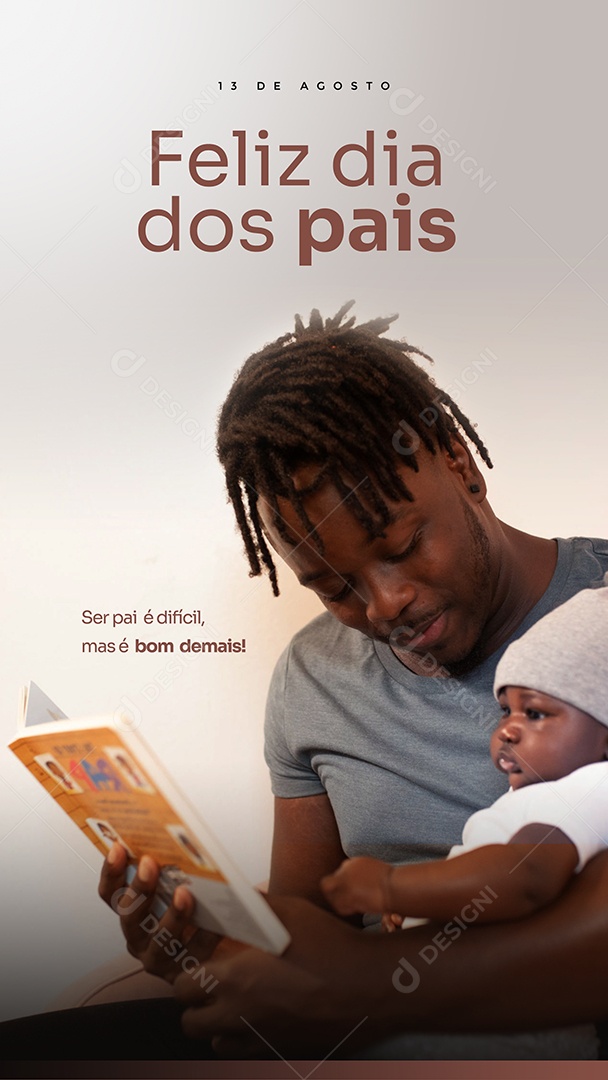 Ser Pai é Difícil Mas é Bom Demais Feliz Dia Dos Pais Social Media PSD Editável