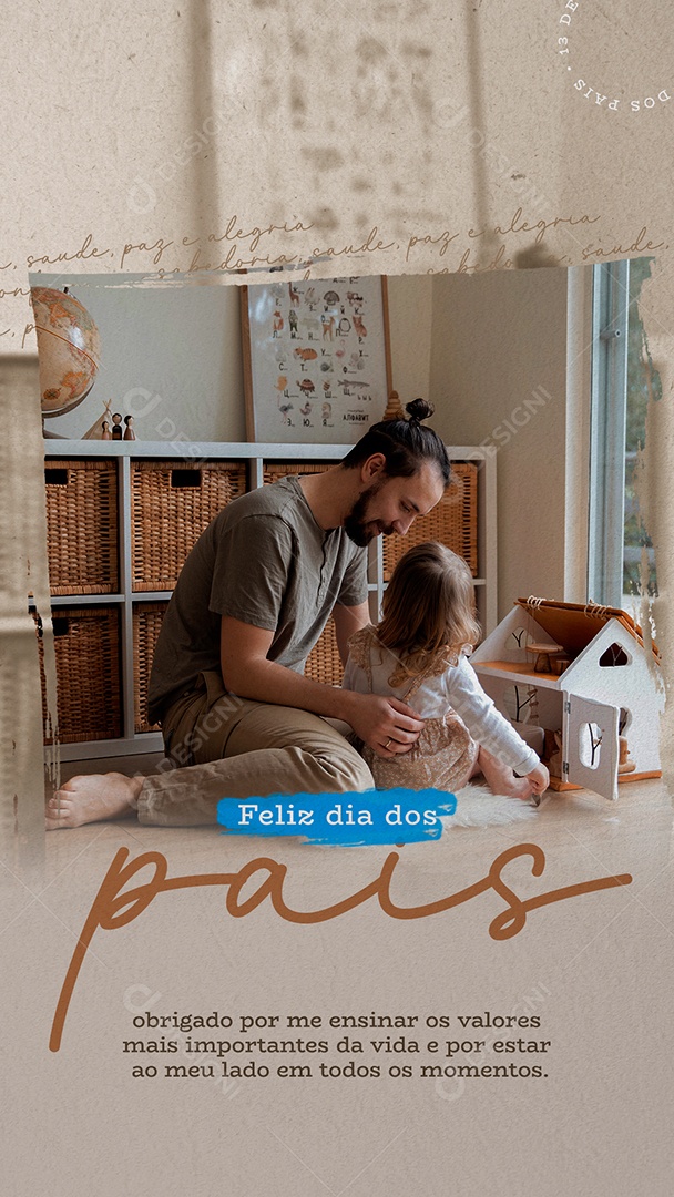 Story Feliz Dia Dos Pais Valores Mais Importantes Da Vida Social Media PSD Editável