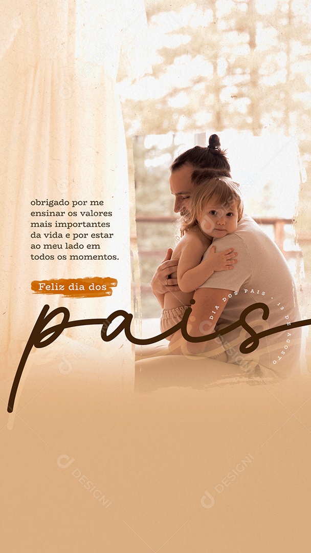 Social Media Feliz Dia Dos Pais 13 De Agosto PSD Editável