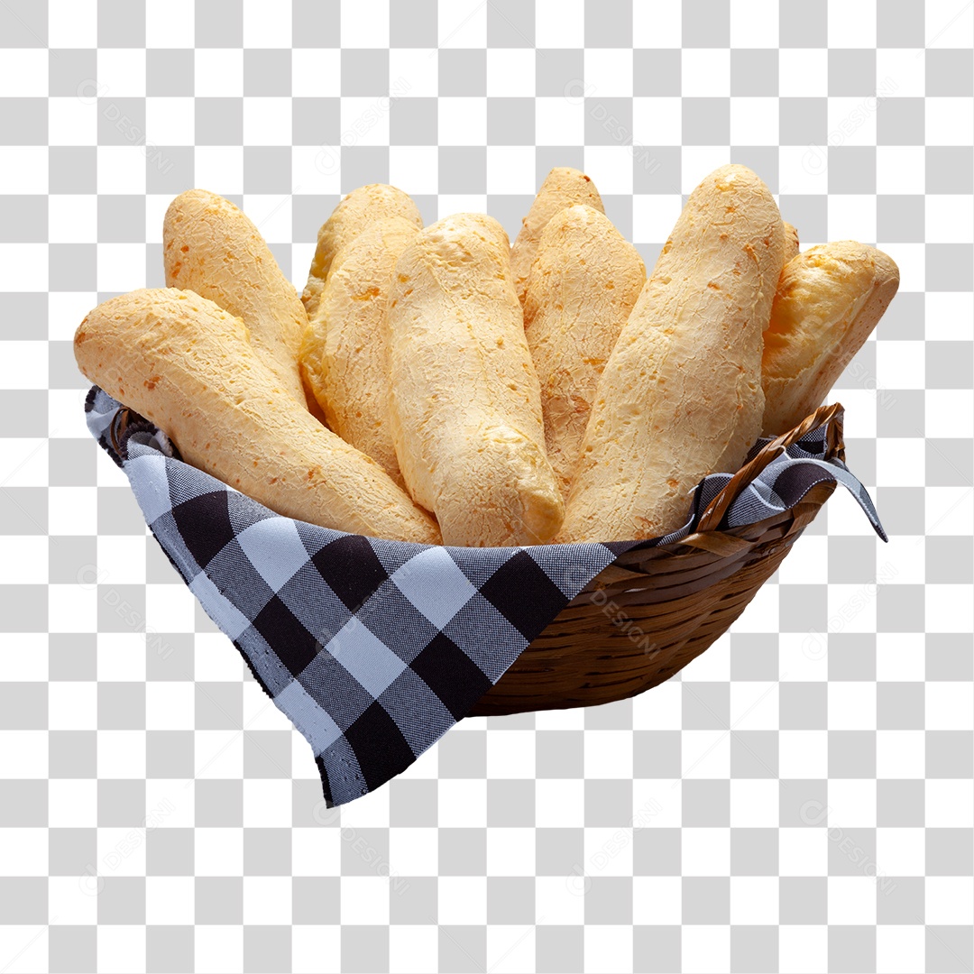 Cesta com Bolo Frito PNG Transparente