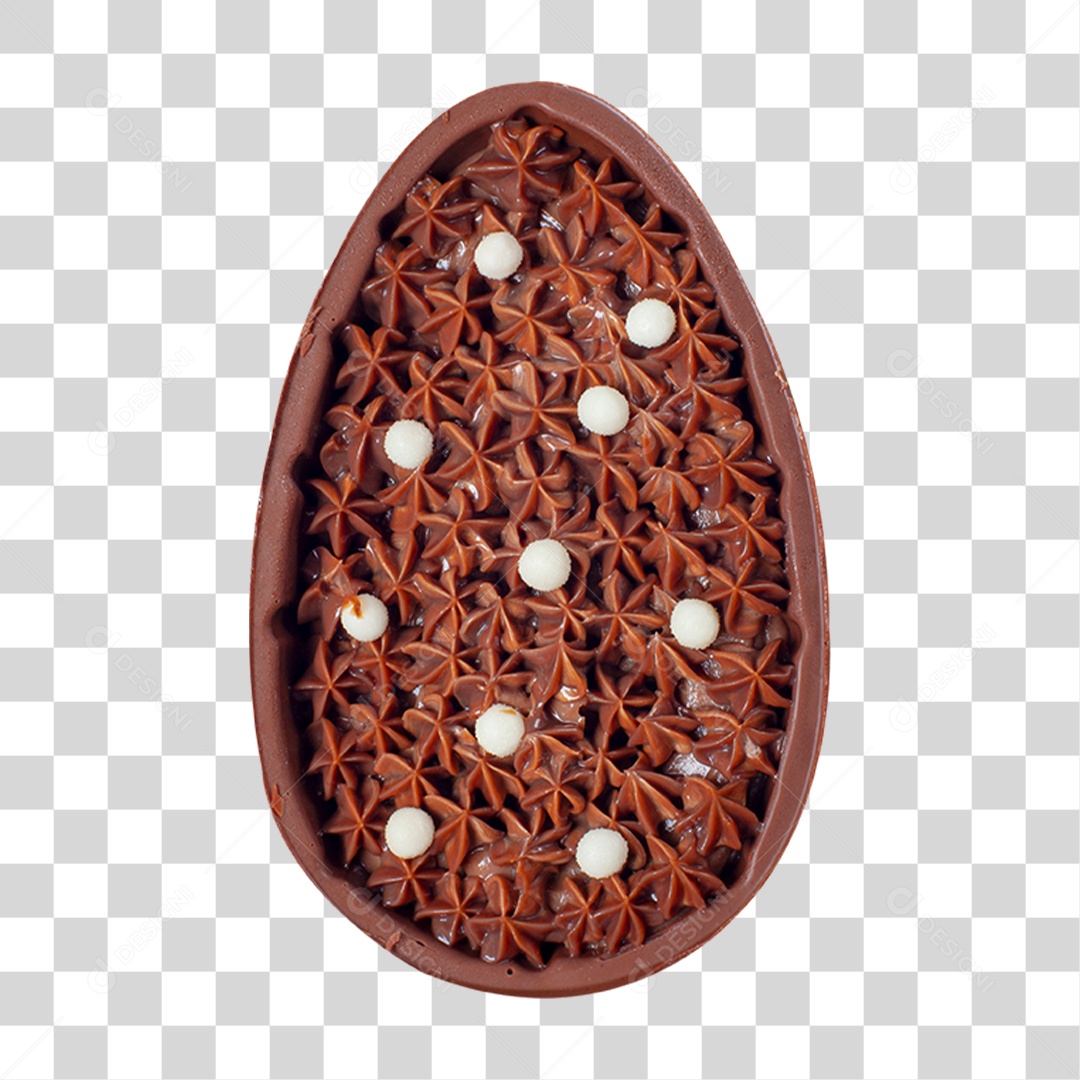 Ovo de Páscoa com Brigadeiro PNG Transparente