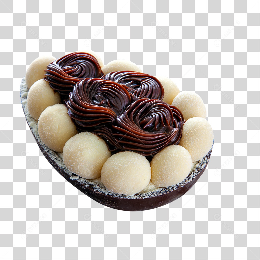 Ovo de Páscoa com Brigadeiro PNG Transparente