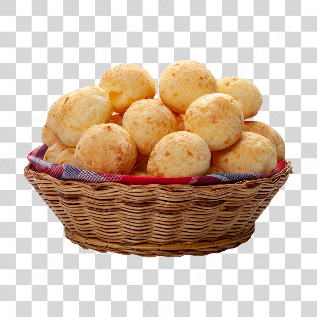 Cesta em Pão de Queijo PNG Transparente