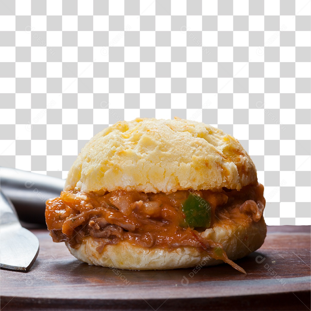 Pão de Queijo Recheado PNG Transparente