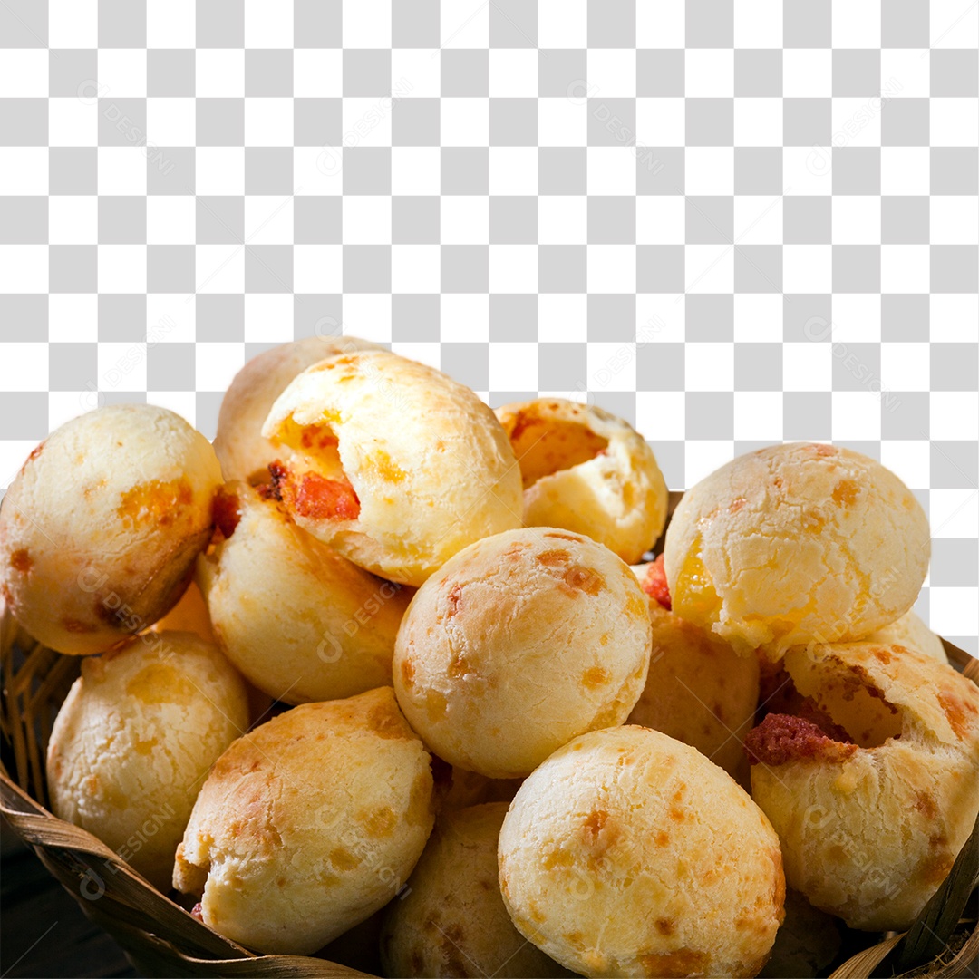 Pão de Queijo Recheado PNG Transparente