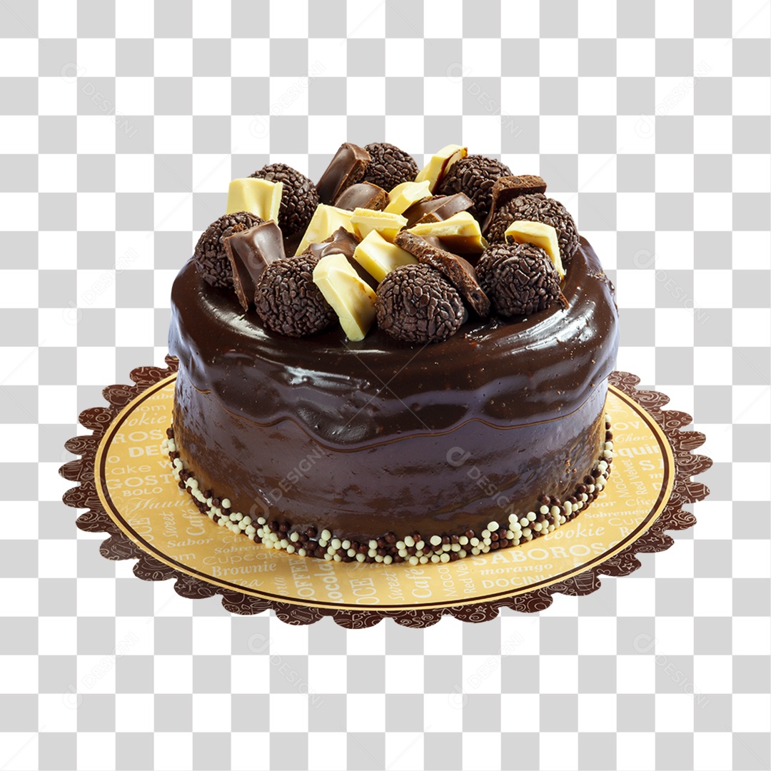 Bolo de Chocolate PNG Transparente