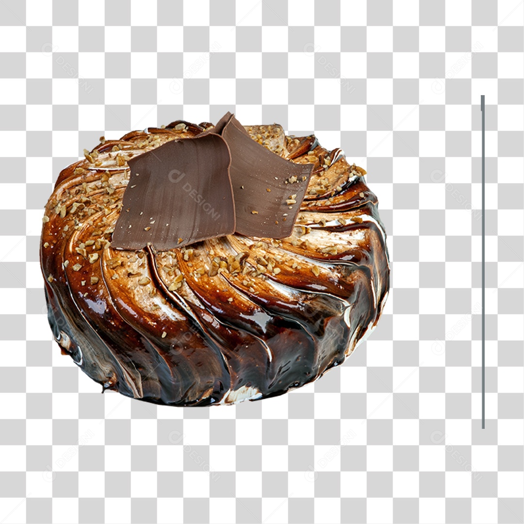 Bolo de Chocolate com PNG Transparente