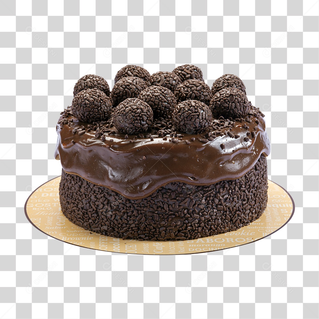 Bolo de Chocolate PNG Transparente
