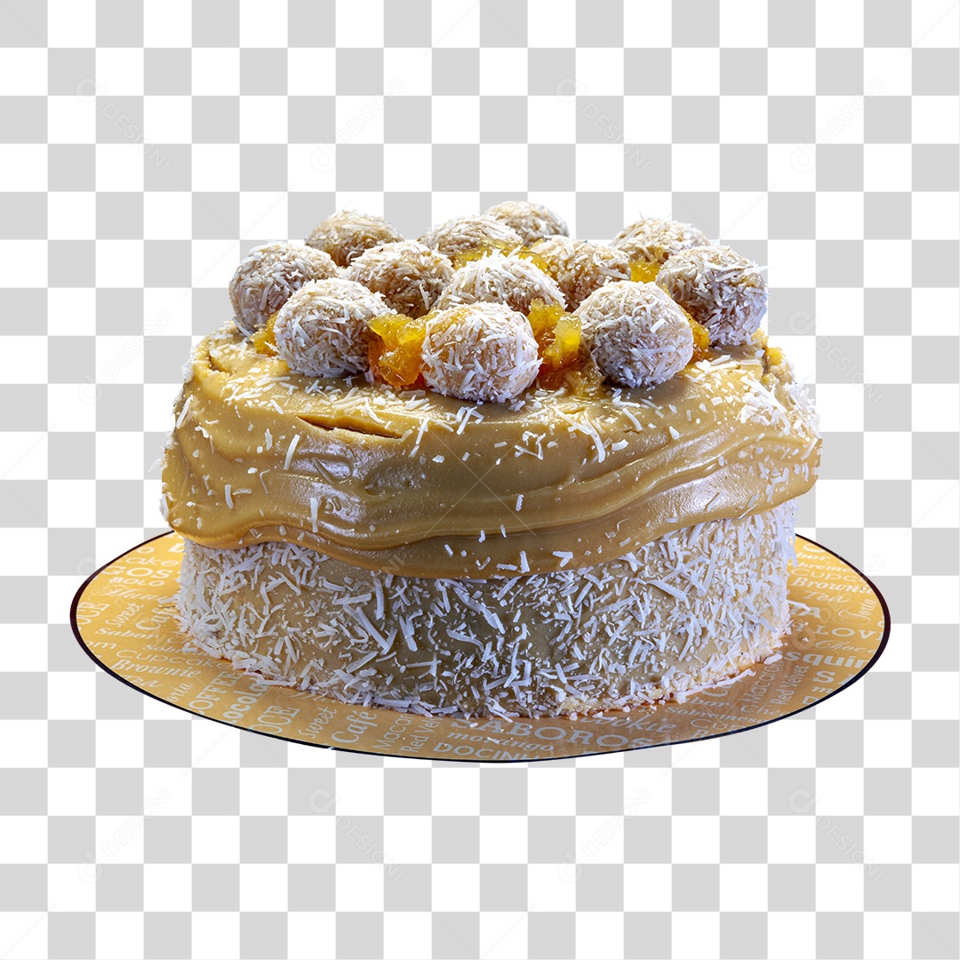 Bolo com Doce de Leite PNG Transparente