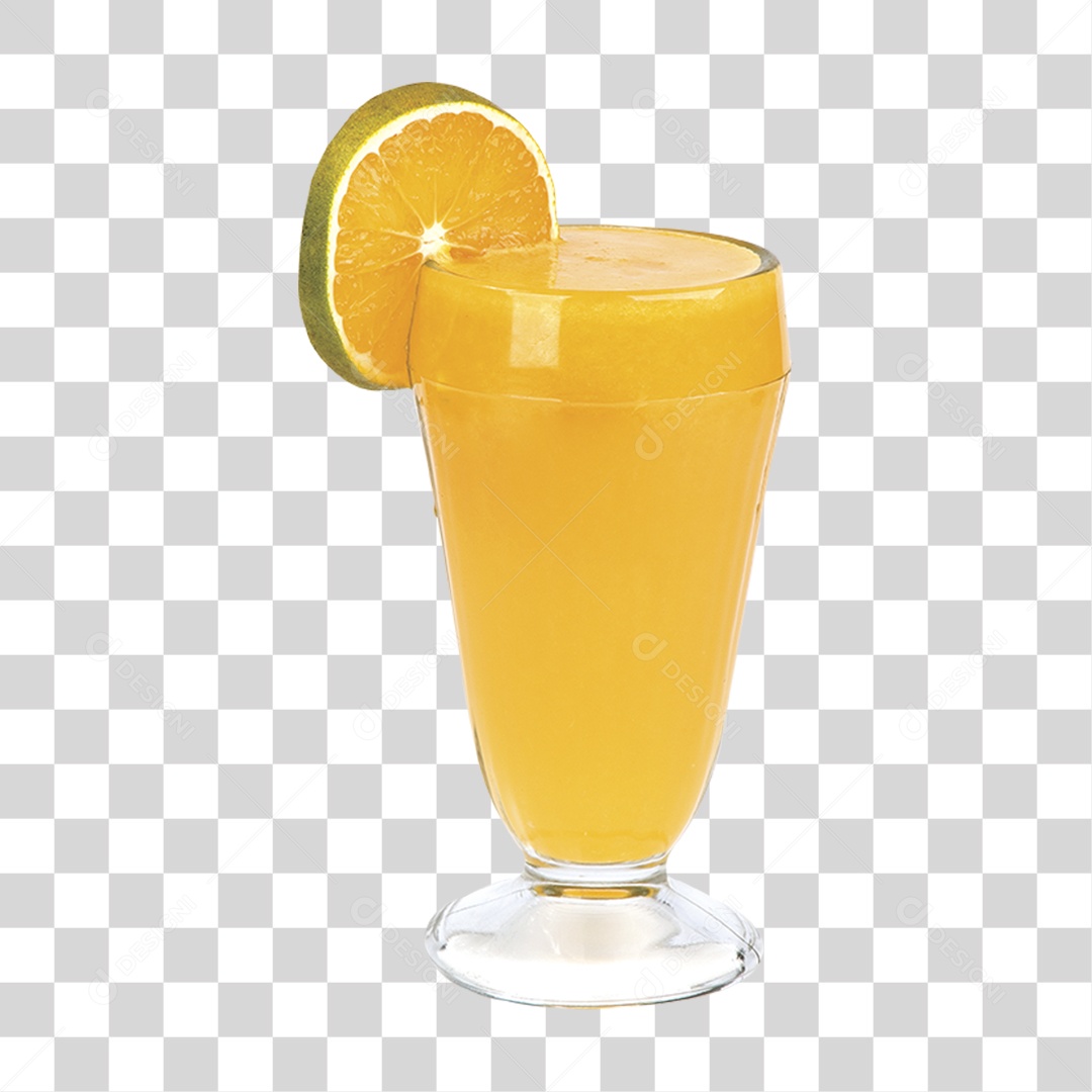 Suco de Laranja em Copo  PNG Transparente