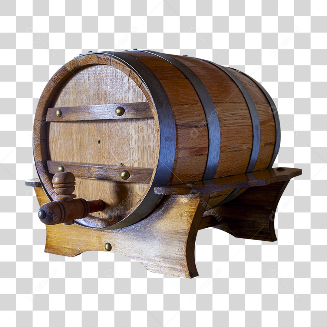 Barril de Madeira PNG Transparente