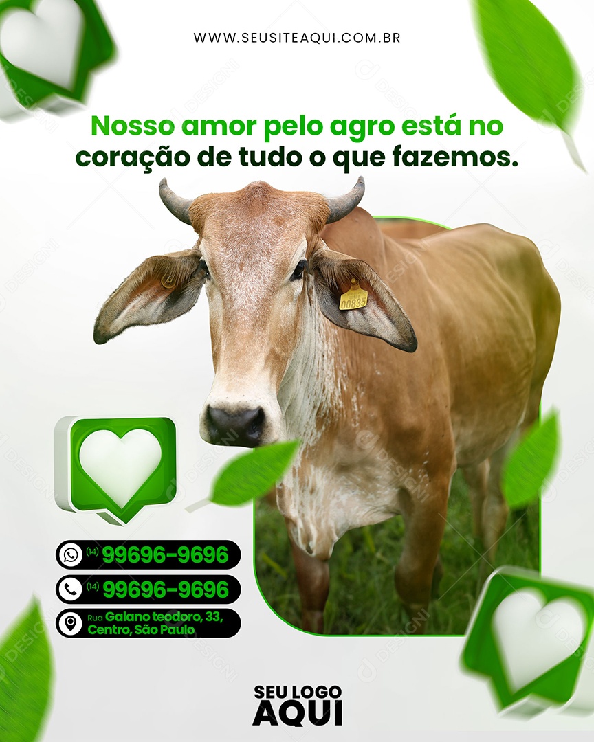 Social Media Nosso Amor Pelo Agro PSD Editável