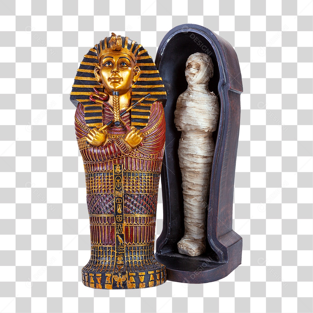 Múmia em Sarcófago PNG Transparente