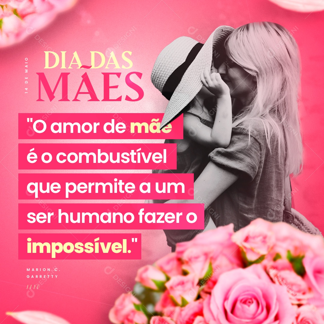 Social Media 14 de Maio Dia das Mães PSD Editável