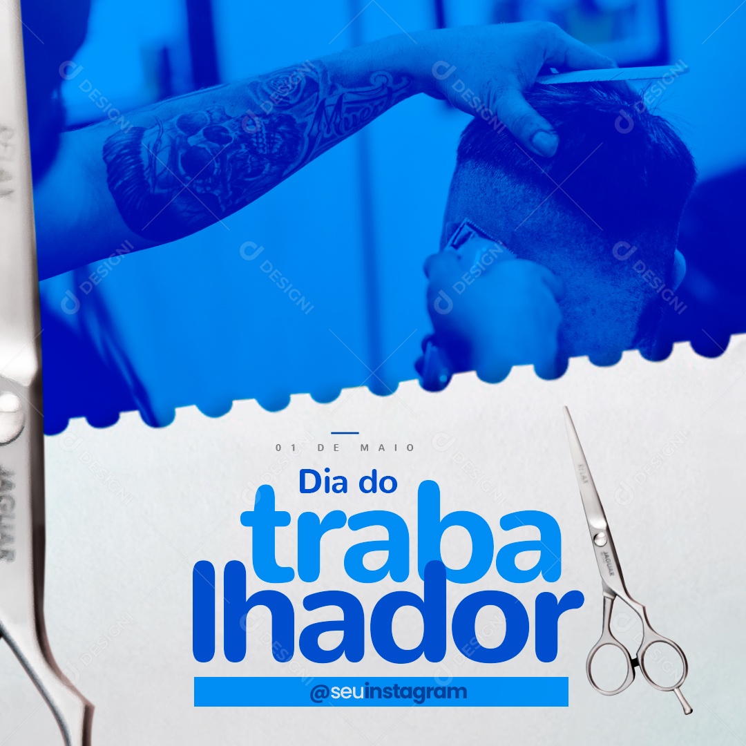 Social Media 01 de Maio Dia Do Trabalhador PSD Editável