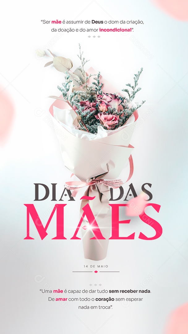 Story Feliz Dia Das Mães 14 de Maio Social Media PSD Editável