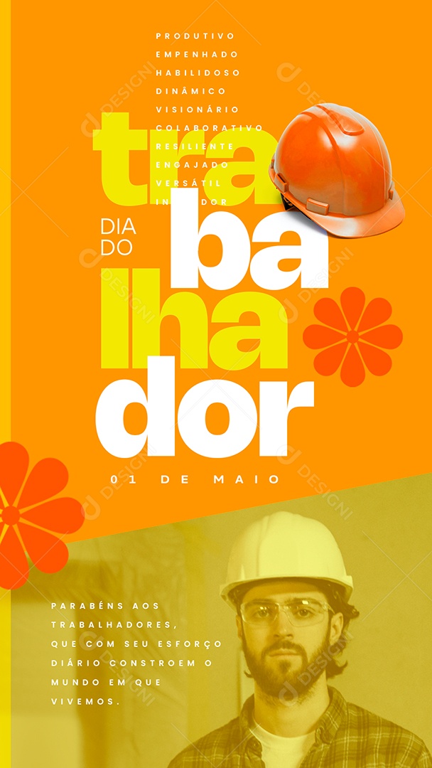 Story Dia Do Trabalhador 01 de Maio Social Media PSD Editável