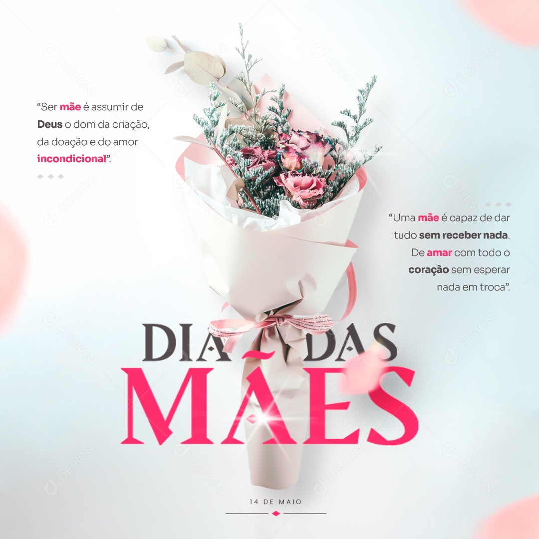 Feliz Dia Das Mães 14 de Maio Social Media PSD Editável