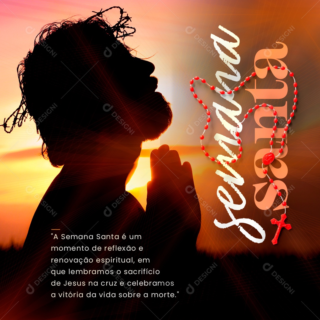 Semana Santa Social Media PSD Editável
