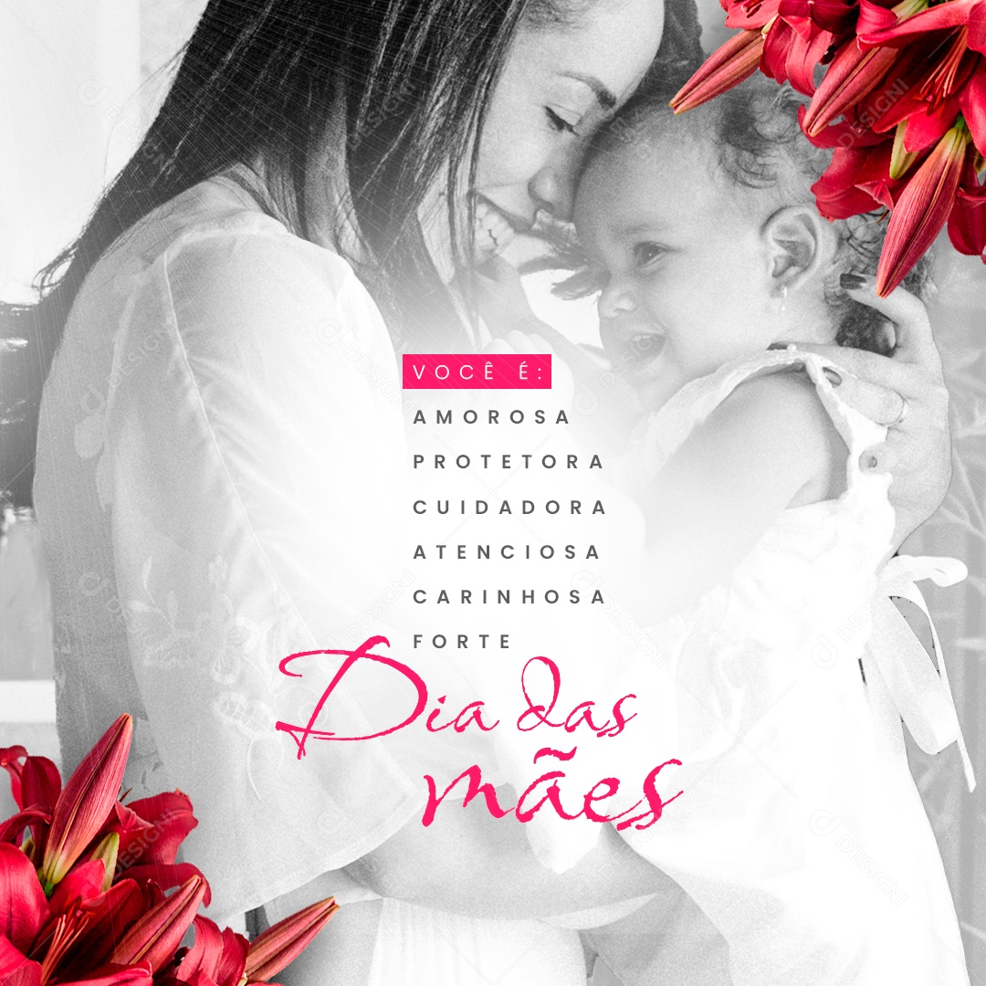 Feliz Dia das Mães 14 de Maio Mãe Você é Mais do que Especial Social Media PSD Editável