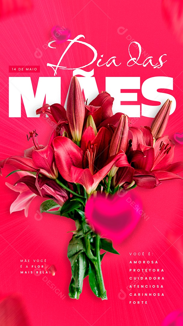 Story Dia Das Mães Você é Flor Social Media PSD Editável