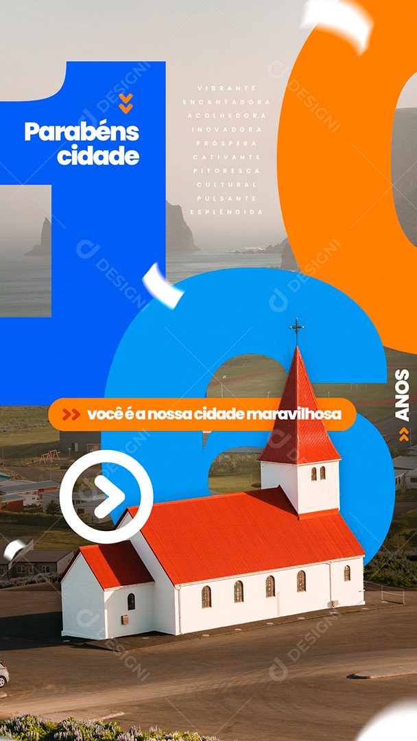 Story Parabéns Cidade Pelos seus 106 Anos Social Media PSD Editável