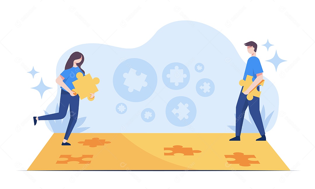 Quebra Cabeça Ilustração Vetor EPS