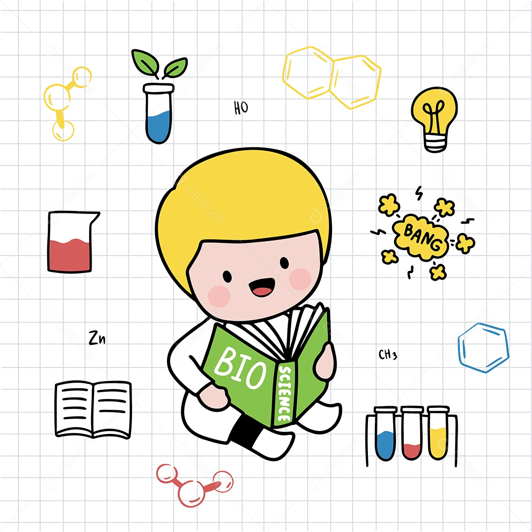 O Cientista em Laboratório Vetor EPS