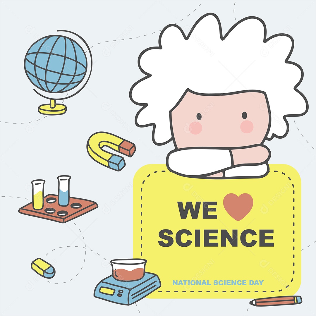 Homem Cientista Ilustração Vetor EPS