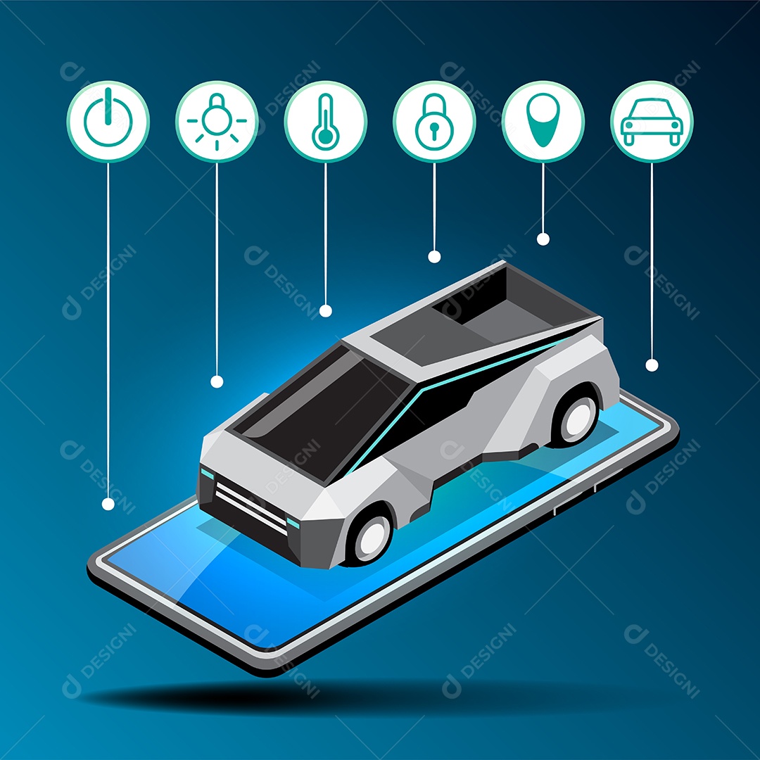 Conexão Inteligente da Internet das Coisas Vetor EPS