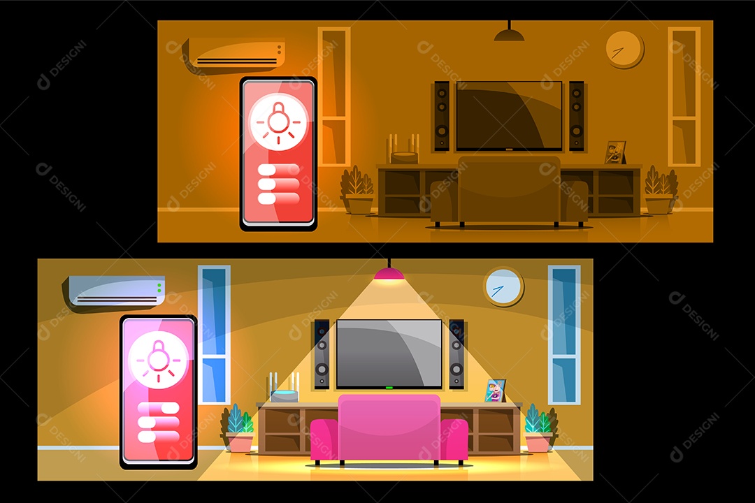 Conexão Inteligente da Internet das Coisas Vetor EPS