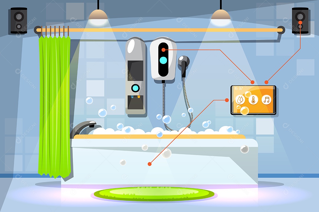 Conexão Inteligente da Internet das Coisas Vetor EPS