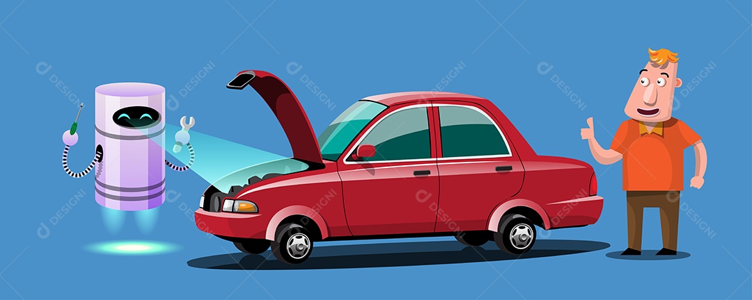 Conexão Inteligente da Internet das Coisas Vetor EPS