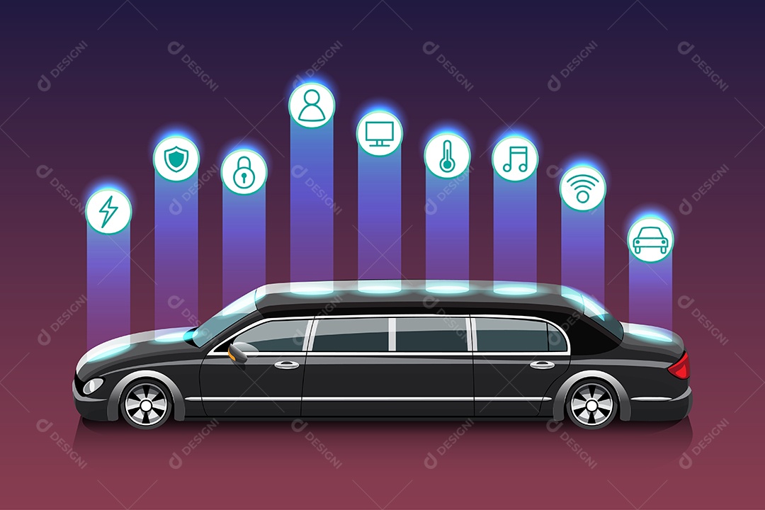 Conexão Inteligente da Internet das Coisas Vetor EPS