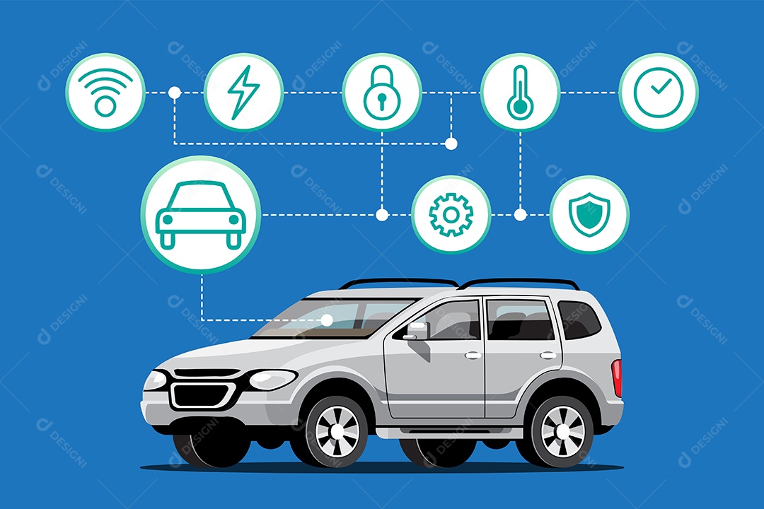 Conexão Inteligente da Internet das Coisas Vetor EPS