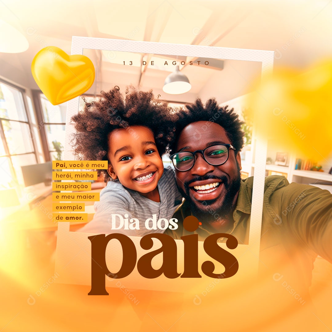 Social Media Dia Dos Pais 13 De Agosto PSD Editável