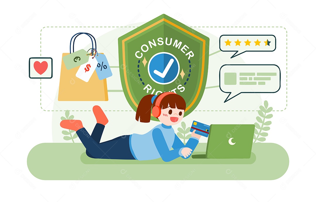 Dia Mundial dos Direitos do Consumidor Vetor EPS